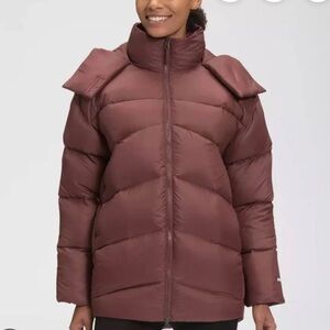 The North Face Womens oversized Small Mauve down Puffer Jacket